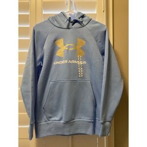 Under Armour Women's UA Rival Fleece Glitter‎ Big Logo Hoodie 1383784 Size XS